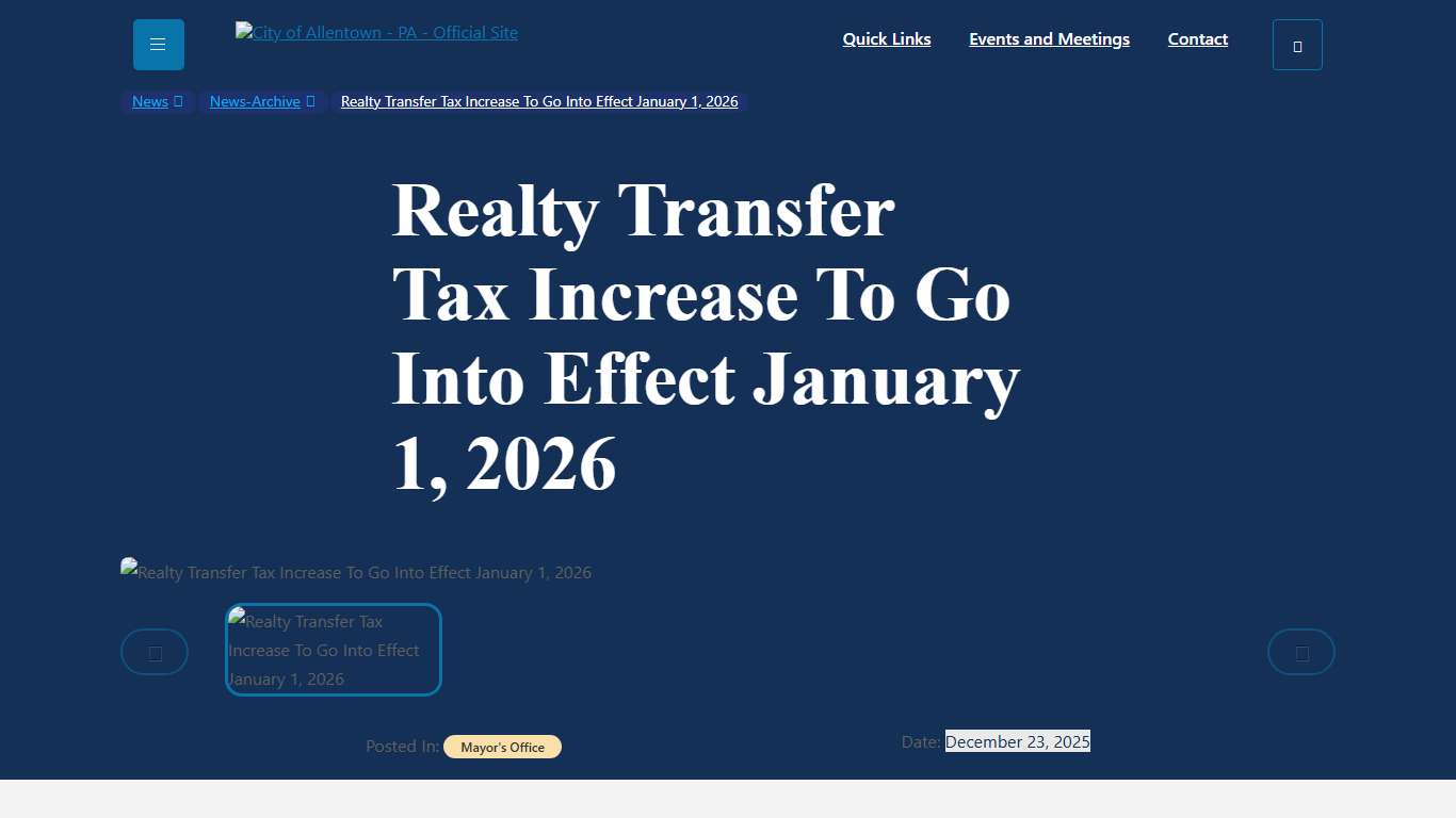 City of Allentown - PA - Official Site > News > News-Archive